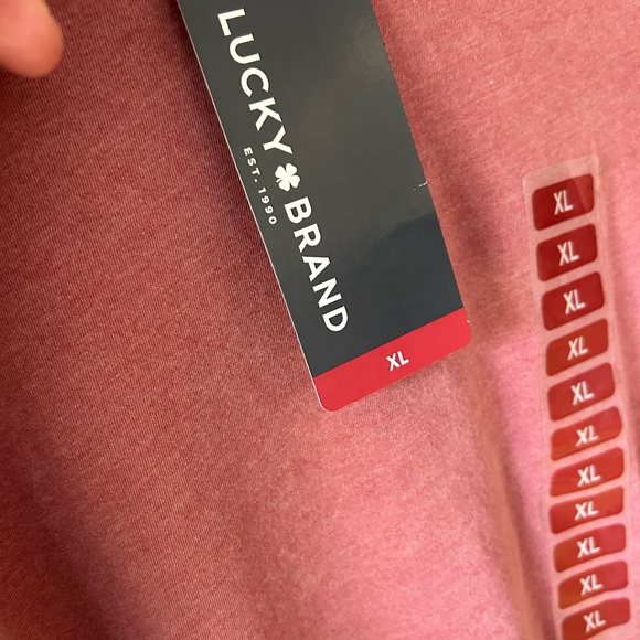 Lucky Brand Rumba Red XL Henley Shirt - Picture 3 of 5